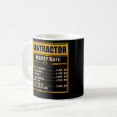 Mug Handyman Graphique des prix Entrepreneur Taux hora (Devant gauche)