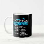 Mug Handyman Hourly Rate Humor Carpenter Funny Handy M (Gauche)