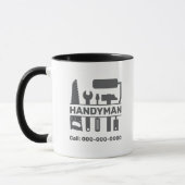Mug Handyman - Matériel Outils Monogramme (Gauche)