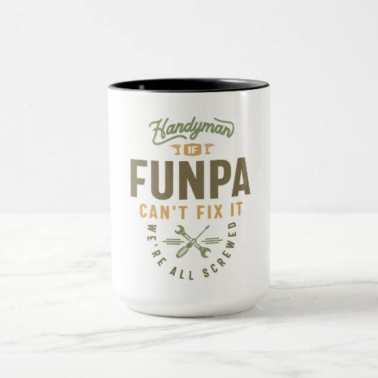 Mug Handyman - Si Funpa ne peut pas le réparer Papa et (Centre)