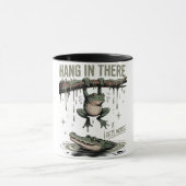 Mug Hang In There It Gets Worse – Funny Frog & Crocodi (Centre)
