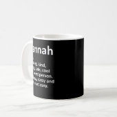Mug HANNAH Définition Nom personnalisé Amusant Anniver (Devant gauche)
