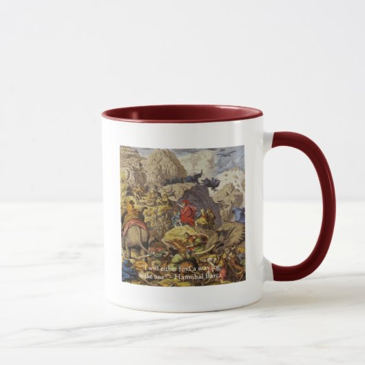 Mug Hannibal Barca & Armée & Citations Cadeaux & Carte (Droite)
