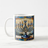 Mug Hanoukka bleue Menorah (Gauche)
