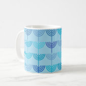 Mug Hanoukka Chanukah Chanukkiah Menorah Motif Blue (Devant gauche)