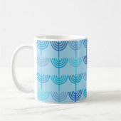 Mug Hanoukka Chanukah Chanukkiah Menorah Motif Blue (Gauche)