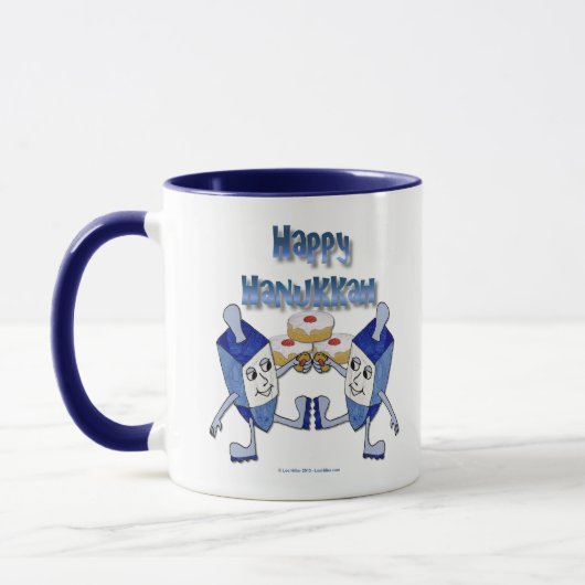 Mug Hanoukka Dancing Dreidels et Jelly Doughnut (Gauche)