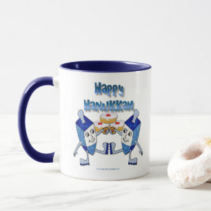 Mug Hanoukka Dancing Dreidels et Jelly Doughnut