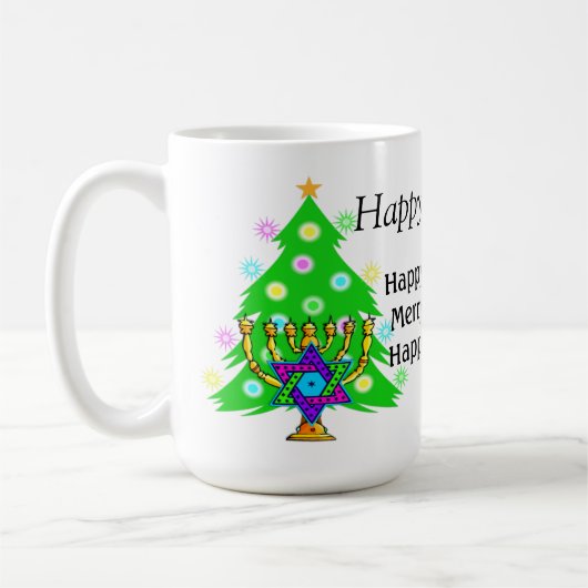 Mug Hanoukka et Noël ensemble (Gauche)