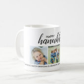 Mug Hanoukka heureux 3 photos et texte fait sur (Devant gauche)