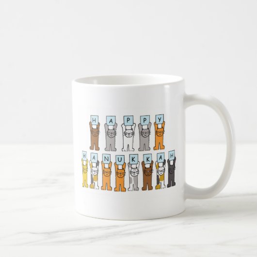 Mug Hanoukka heureux pour l'amant de chat (Droite)