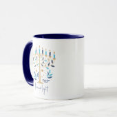 Mug Hanoukka Love & Light Floral Menorah (Devant gauche)