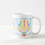 Mug : Hanoukka Menorah - Chanukah Menorah<br><div class="desc">Hanoukka Menorah - Carte Chanukah Menorah montrant toutes les bougies brulant pour cette période spéciale de l'année,  le Festival juif des lumières.</div>