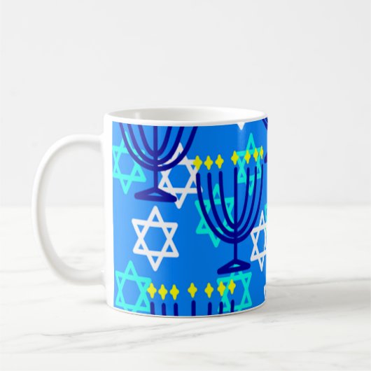 Mug Hanoukka Menorahs (Gauche)