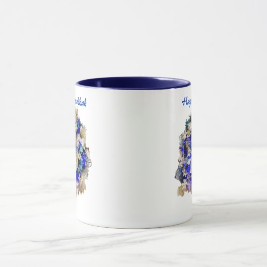Mug Hanoukka Star moderne de David Snowman Wreath (Centre)