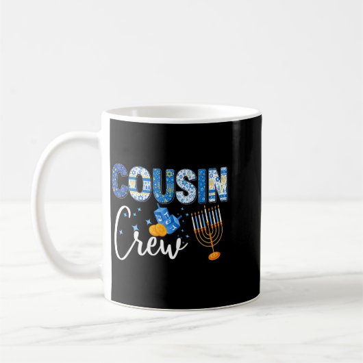 Mug Hanukkah Cousin Crew Matching Family Christmas Paj (Gauche)