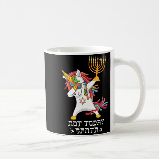 Mug Hanukkah Dabbing Unicorn Not Today Santa Jewnicorn (Droite)