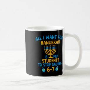 Mug Hanukkah Élèves disant 6-7 67 Six Sept Hébreu S