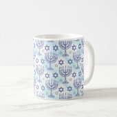 Mug Hanukkah Menorah Star of David Doodle Art Style (Devant droit)
