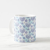 Mug Hanukkah Menorah Star of David Doodle Art Style (Devant gauche)