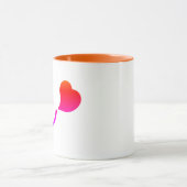 Mug HappeSmiley visage avec coeur - Minimaliste Happy (Centre)