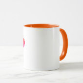 Mug HappeSmiley visage avec coeur - Minimaliste Happy (Devant droit)