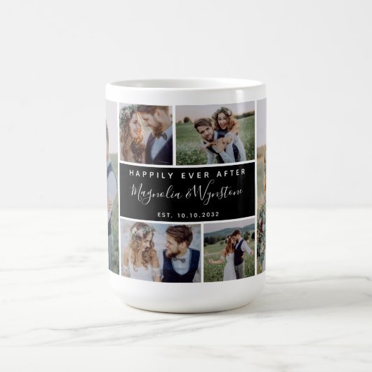 Mug Happily Ever After Photo Collage Wedding Keepsake (Centre)