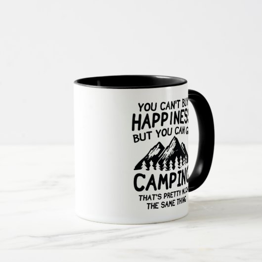 Mug Happiness Camping (Devant droit)