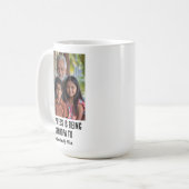 Mug Happiness is Being Grandpa to Name Family Photo (Devant gauche)
