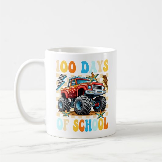 Mug Happy 100 Days Of School Monster Truck (Gauche)