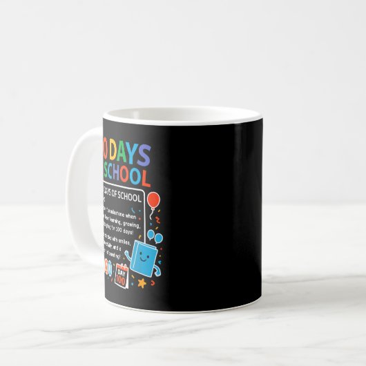 Mug Happy 100th Day Of School Student Design, 100 Days (Devant gauche)