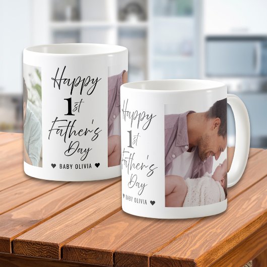 Mug  Happy 1st Father's Day Daddy Personalized 2 Photo