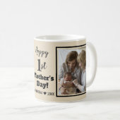 Mug Happy 1st Mother's Day Grandma 2 Photo Collage Cof (Devant droit)