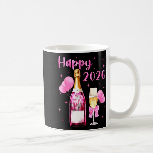 Mug Happy 2026 Cheers To A New Year 2026 Champagne Coq (Droite)