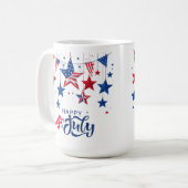 Mug Happy 4 juillet Hanging Stars ID1103 (Devant gauche)