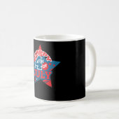 Mug Happy 4 juillet Star - drapeau américain - LOVE US (Devant droit)