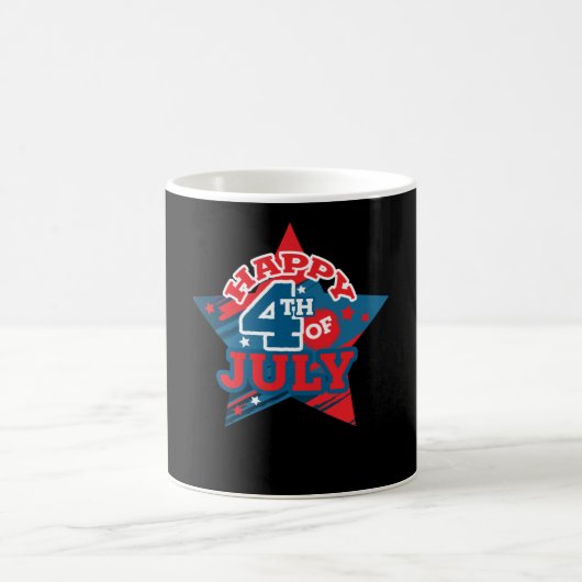 Mug Happy 4 juillet Star - drapeau américain - LOVE US (Centre)