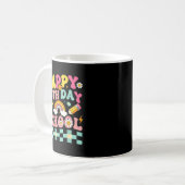 Mug Happy 50th Day Of School Retro Teacher Students Sm (Devant gauche)