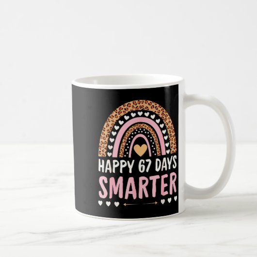 Mug Happy 67 Days Smarter 67th Day Of School Rainbow G (Droite)