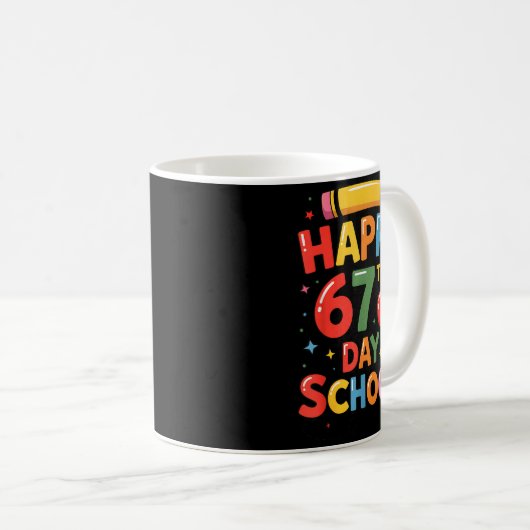 Mug Happy 67 Th Day Of School - I Survived 67 Days Of (Devant droit)