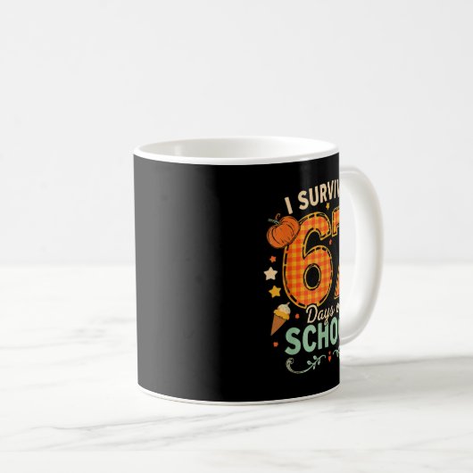 Mug Happy 67th Day Of School Funny Teacher Thanksgivin (Devant droit)