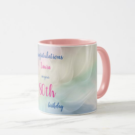 Mug Happy 80th Birthday (Devant droit)