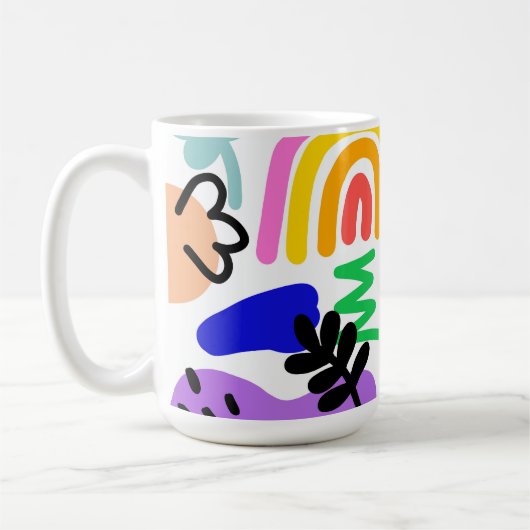 Mug Happy and colorful abstract designs (Gauche)