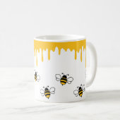 Mug Happy Bee Cute Funny Motif de miel (Devant droit)