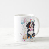 Mug Happy Birthday Bernese Mountain Dog (Devant droit)