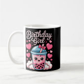 Mug Happy Birthday Girl Cute Nk Bow Bubble Boba Tea An (Gauche)