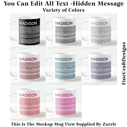 Mug Happy Birthday & Name Hidden Message 093P