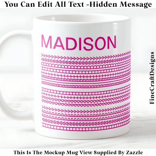 Mug Happy Birthday & Name Hidden Message 093P