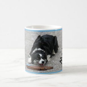 Mug Happy Border Collie chien, avec votre nom