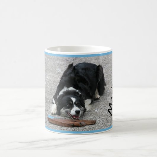 Mug Happy Border Collie chien, avec votre nom (Centre)